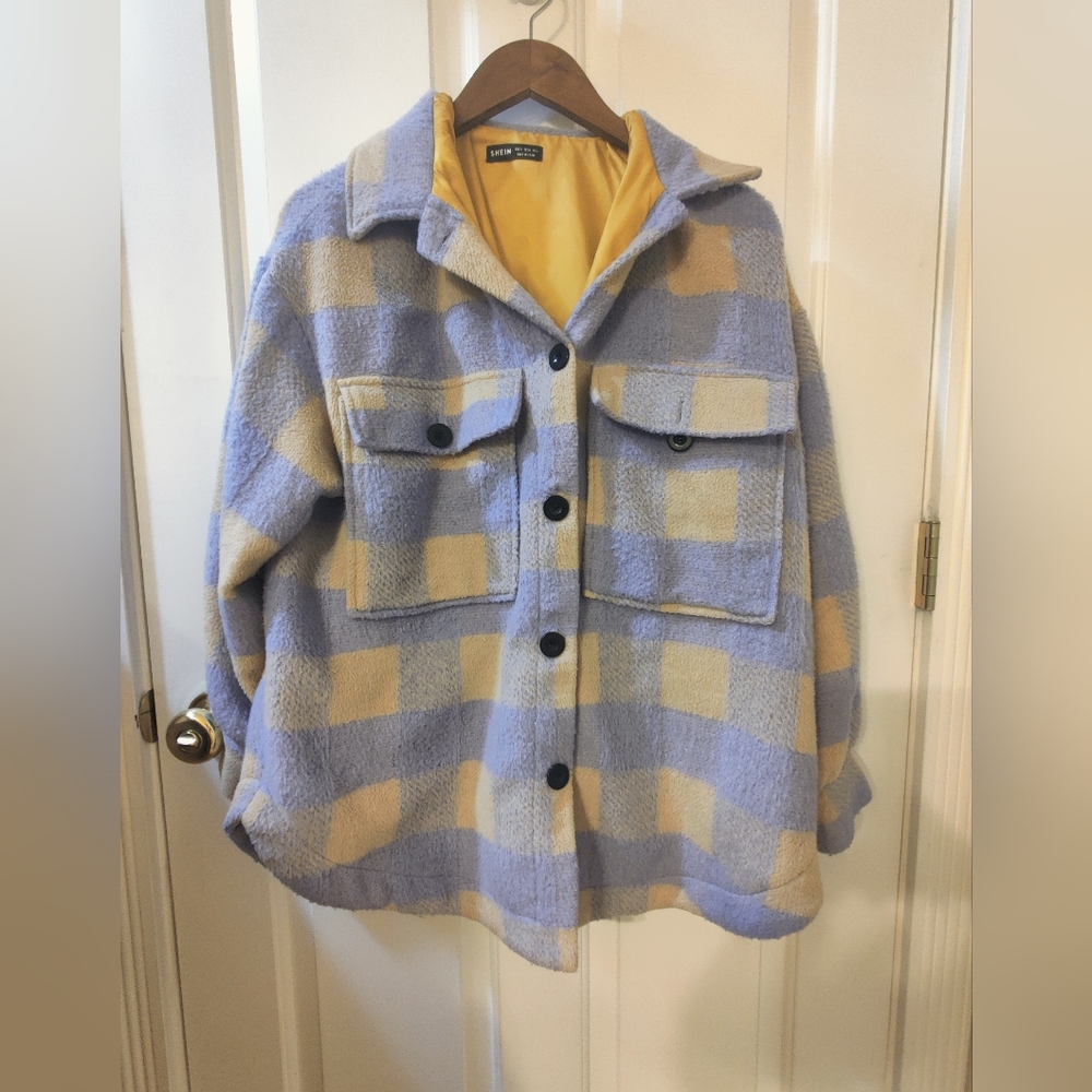 Plaid Shein Jacket - Size S/M